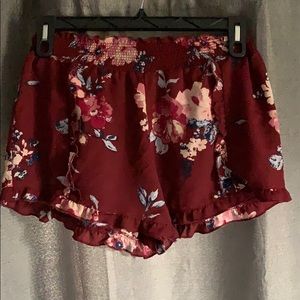 COPY - Maroon loose shorts